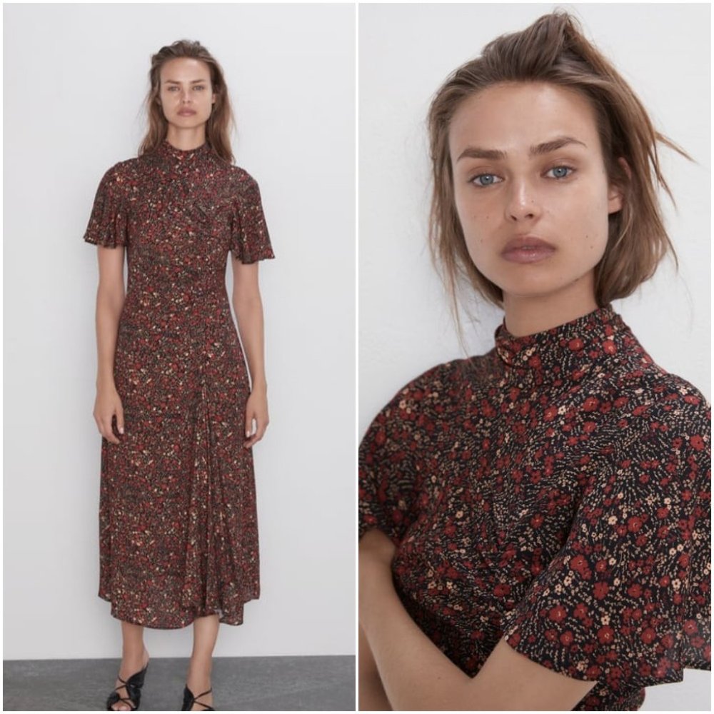 Zara Floral Print Maxi Dress